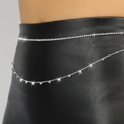 Dubbele Buikketting met Steentjes