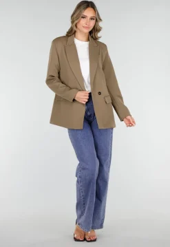 Dubbelknoop Khaki Blazer