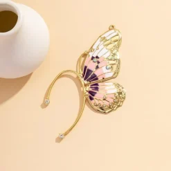 Earcuff met Roze Vlinder Ontwerp