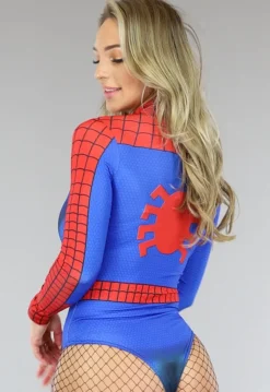 Elastische Longsleeve Spiderman Bodysuit