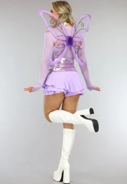 Elven Kostuum Lila Corset met Vleugels