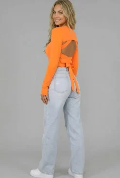 Fel Oranje Crop Bolero