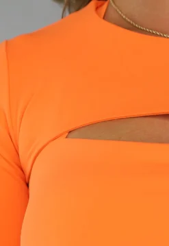 Fel Oranje Crop Bolero