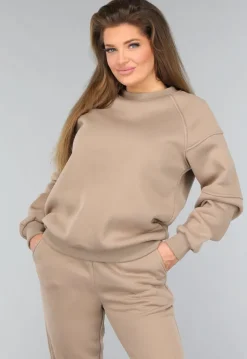 Fleece Jogger Set in Camel