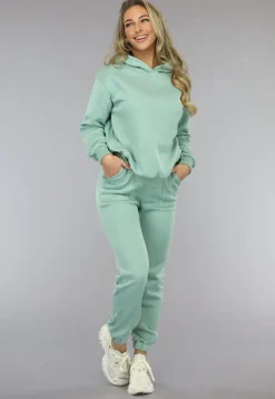 Fleece Joggingpak in Mint