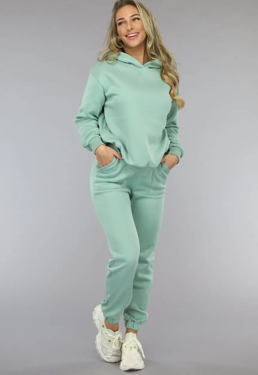 Fleece Joggingpak in Mint