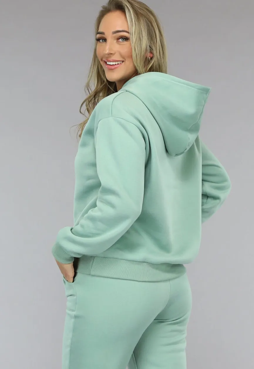 Fleece Joggingpak in Mint