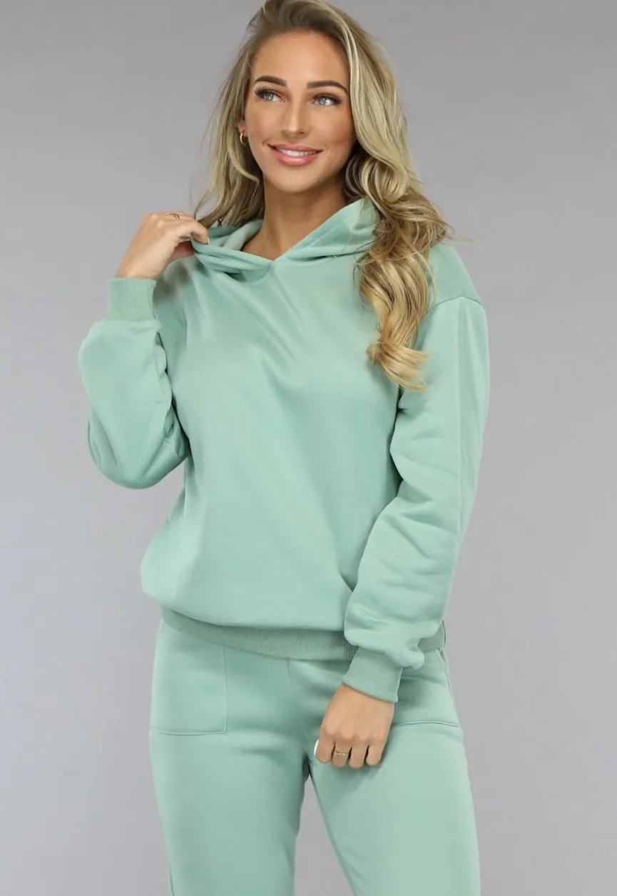 Fleece Joggingpak in Mint