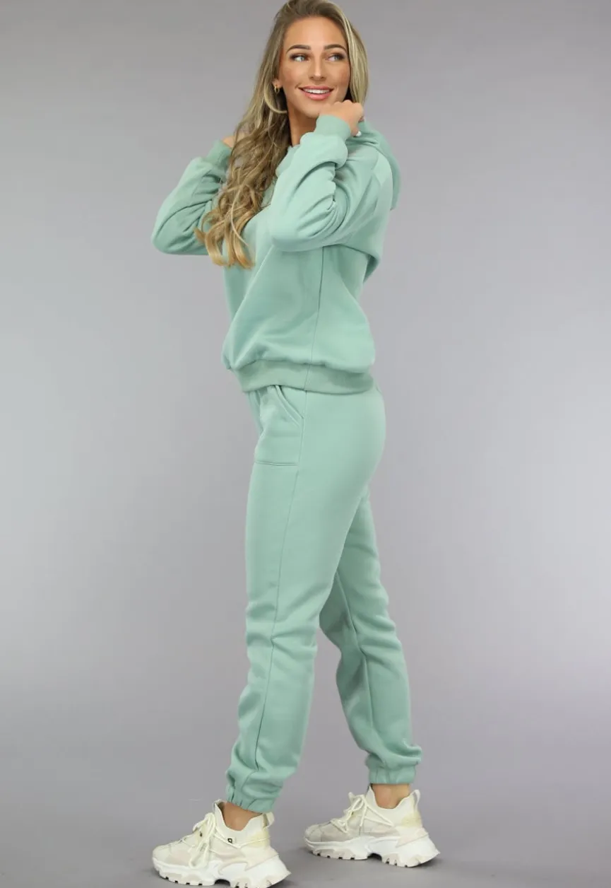 Fleece Joggingpak in Mint