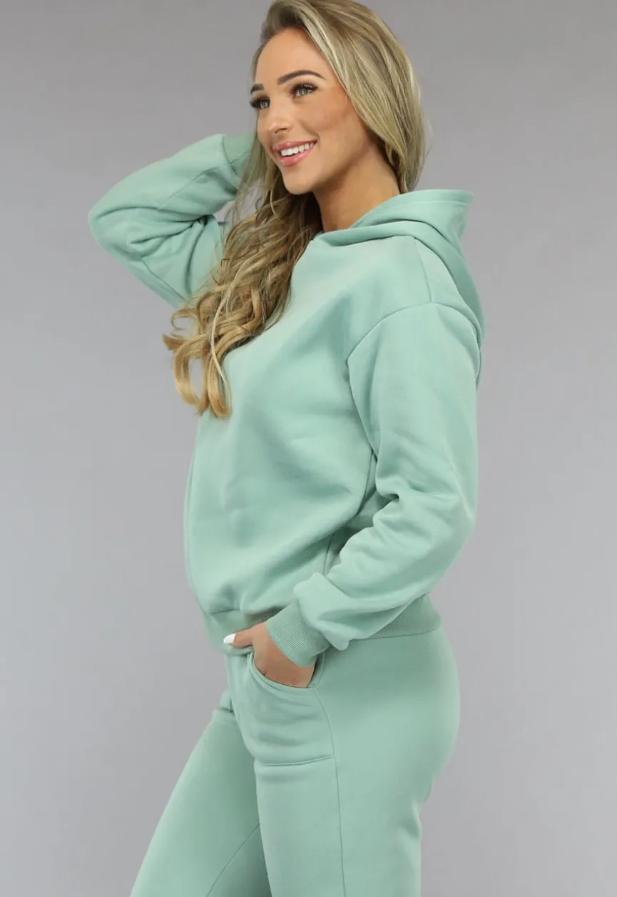 Fleece Joggingpak in Mint
