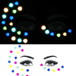 Fluorescerende Gezicht Stickers