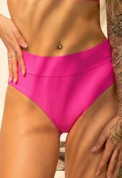 Fuchsia Bikinislip met Hoge Taille