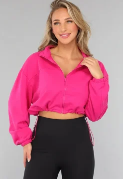 Fuchsia Cropped Vest