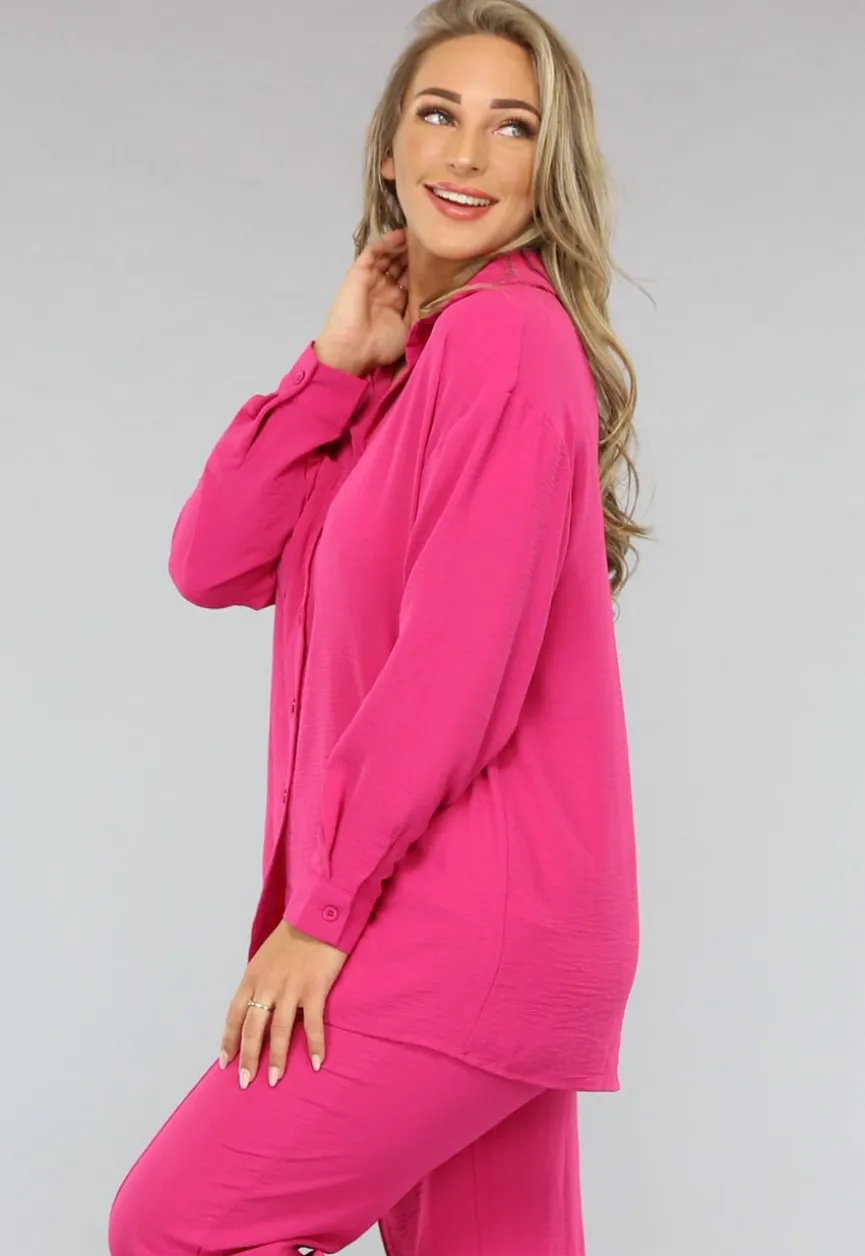 Fuchsia Matching Set met Blouse