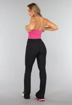 Fuchsia Rib Padded Bandeau Top