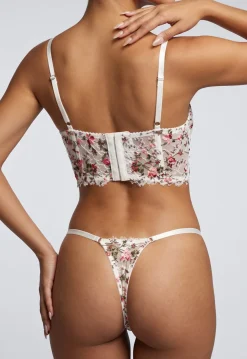Gebloemde Lingerie Set met String en BeugelBH