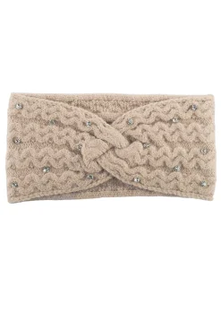 Gebreide Haarband met Glitter Steentjes