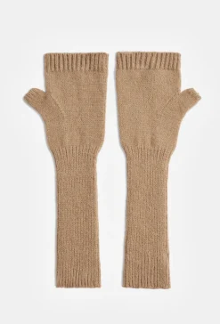 Gebreide Vingerloze Handschoenen met Duimopening