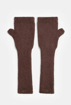 Gebreide Vingerloze Handschoenen met Duimopening