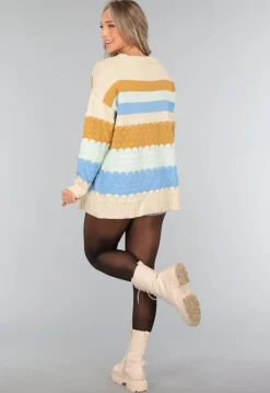 Gebreid Multicolor Cardigan Vest