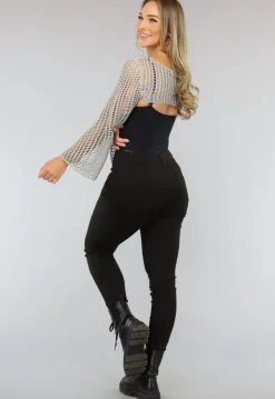 Gehaakte Bolero in Grijs