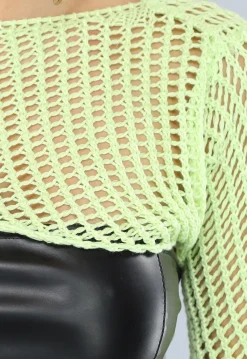 Gehaakte Bolero in Lichtgroen