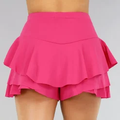 Geplooide Fuchsia Skort