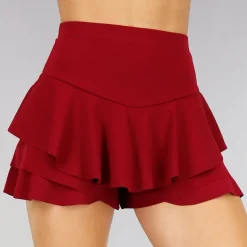 Geplooide Wijnrode Skort