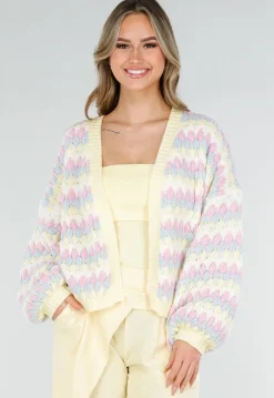 Gestreept Pastel Gebreid Vest