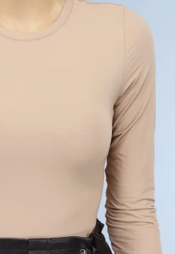 Gladde Longesleeve Nude Bodysuit