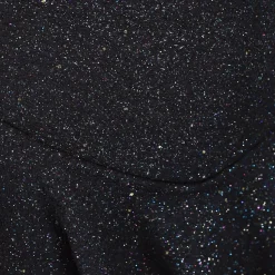 Glitter Galaxy Geplooide Zwarte Skort