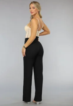 Glitter Korset Look Bustier in Beige