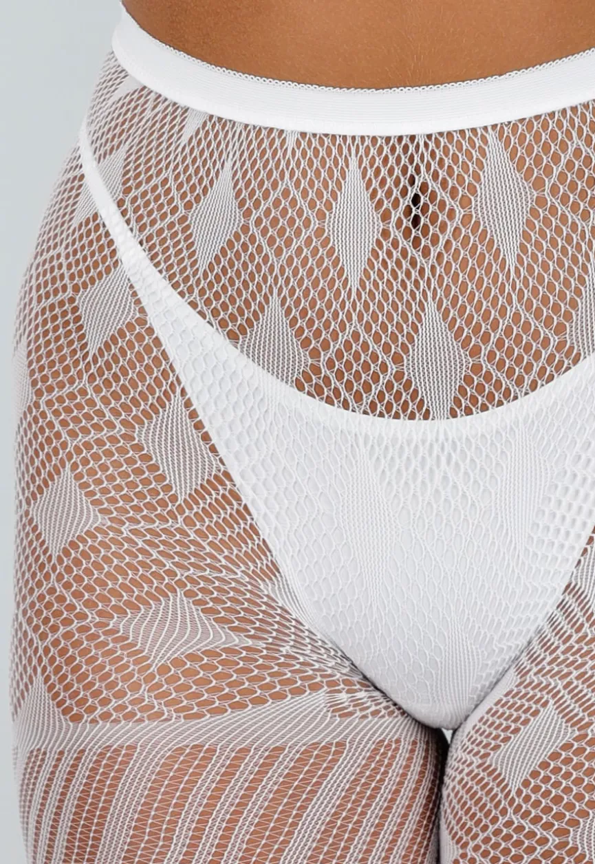 Glow in the Dark Panty met Asymmetrisch Design en Diamant- en Streeppatroon