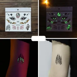 Glow In The Dark Tijdelijke Halloween Tattoo Set