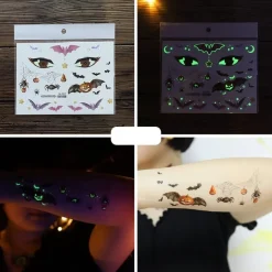 Glow In The Dark Tijdelijke Spooky Tattoo Set