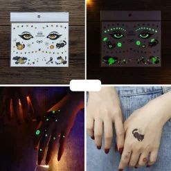 Glow In The Dark Tijdelijke Spooky Tattoo Set