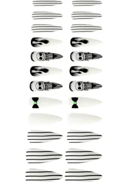 Glow In The Dark Tim Burton Halloween Plaknagels
