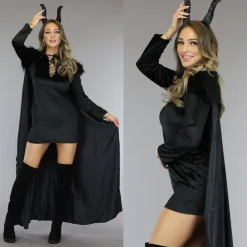 Gothic Kostuum met Lange Cape