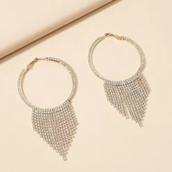 Gouden Fringe Oorbellen
