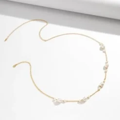 Gouden Heup Bodychain met Parels