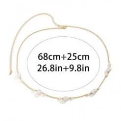 Gouden Heup Bodychain met Parels