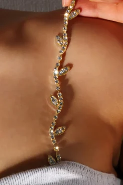 Gouden Leaf BH Band met Strass
