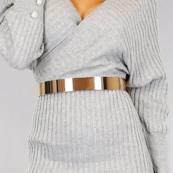 Gouden Metal Mirror Riem