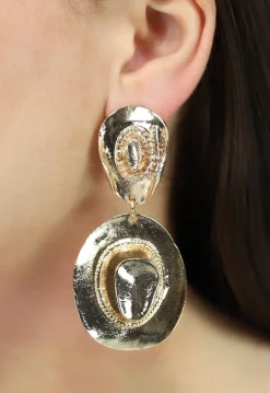 Gouden Oorbellen met Cowboyhoedjes