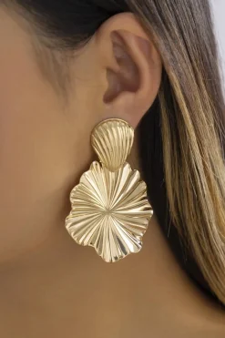 Gouden Oorbellen met Shell Look