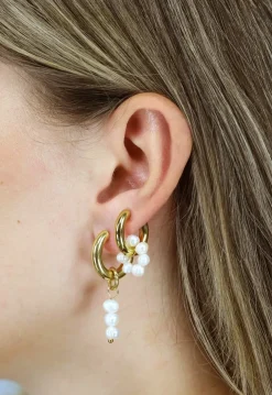 Gouden Stainless Mix en Match Oorbellen met Parels