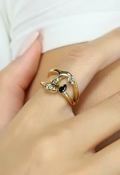 Gouden Verstelbare Stainless Statement Ring