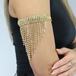 Gouden Waterval Strass Armsieraad