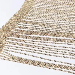 Gouden Waterval Strass Bodychain met Gesp