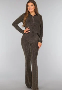 Gouden Zigzag Glitter Blouse